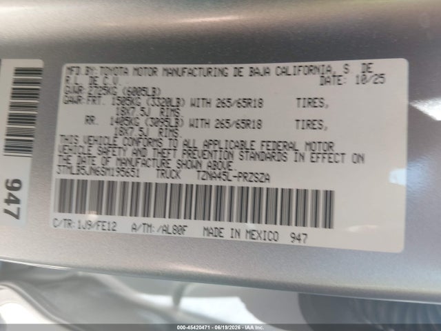 3TMLB5JN6SM195651 Toyota Tacoma Trd Sport