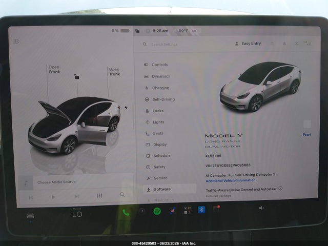 Aukcja sprzedaży 2023 Tesla Model Y Awd/long Range Dual Motor All-wheel Drive, vin: 7SAYGDEE2PA095683, numer aukcji: 45420503