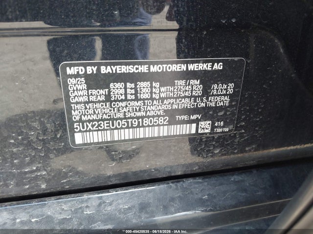 5UX23EU05T9180582 BMW X5 Xdrive40i