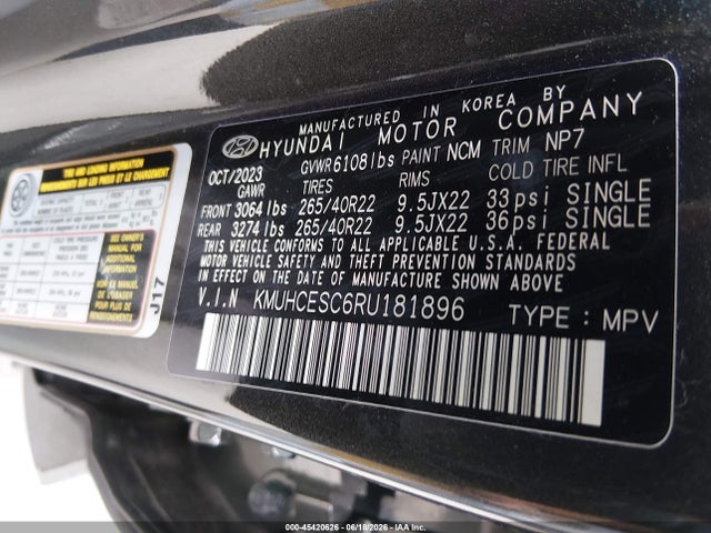 2024 Genesis Gv80 3.5t Awd მანქანა იყიდება აუქციონზე, vin: KMUHCESC6RU181896, აუქციონის ნომერი: 45420626