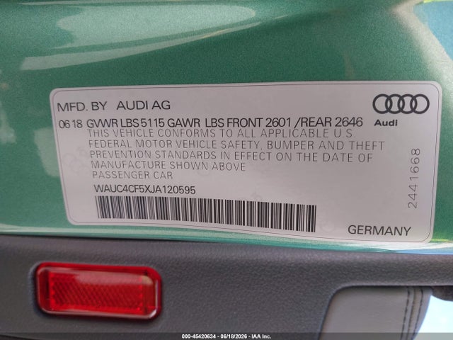 WAUC4CF5XJA120595 Audi S5 3.0t Premium Plus