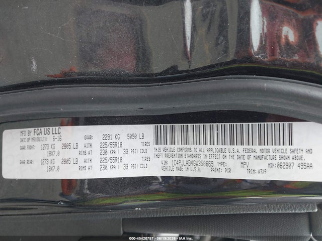 Jeep Cherokee Altitude 2016 1C4PJLAB4GW350669 Image 9