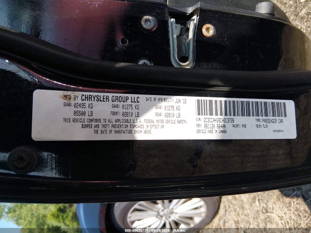 45420777 :رقم المزاد ، 2C3CCAHG9CH313726 vin ، 2012 Chrysler 300 Limited مزاد بيع