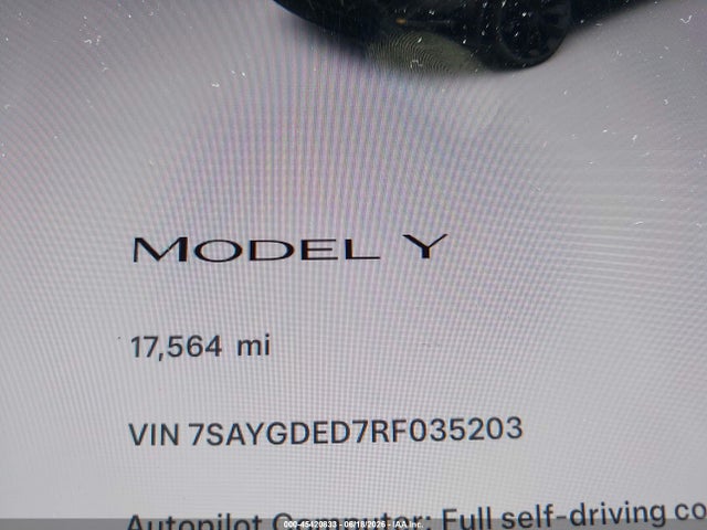 Aukcja sprzedaży 2024 Tesla Model Y Long Range Single Motor Rear-wheel Drive/rwd, vin: 7SAYGDED7RF035203, numer aukcji: 45420833