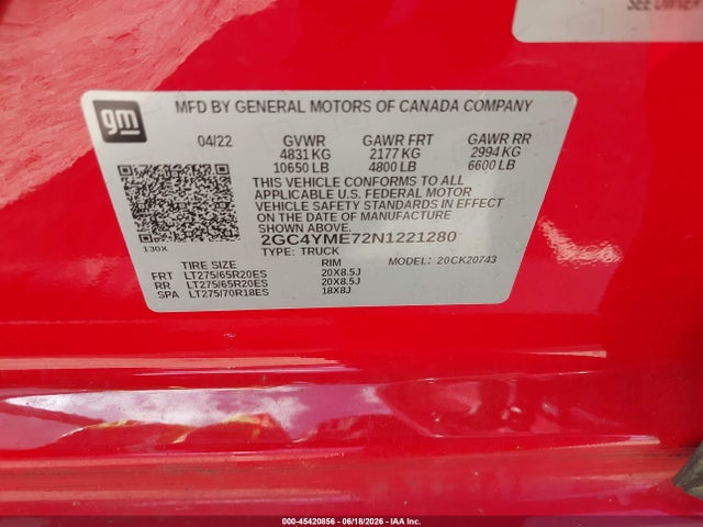 Chevrolet Silverado 2022 2GC4YME72N1221280 Image 22