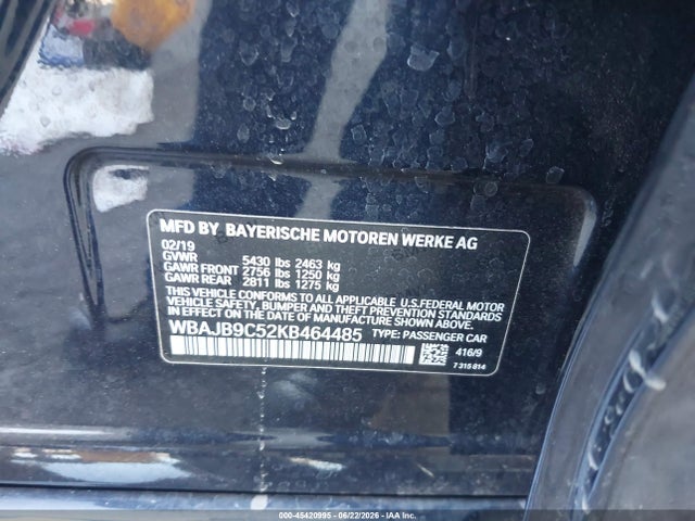 WBAJB9C52KB464485 BMW M550i Xdrive