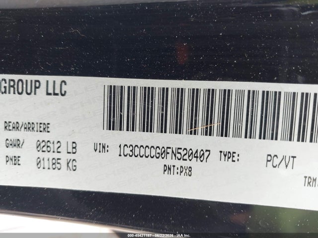 Aukcja sprzedaży 2015 Chrysler 200 C, vin: 1C3CCCCG0FN520407, numer aukcji: 45421187