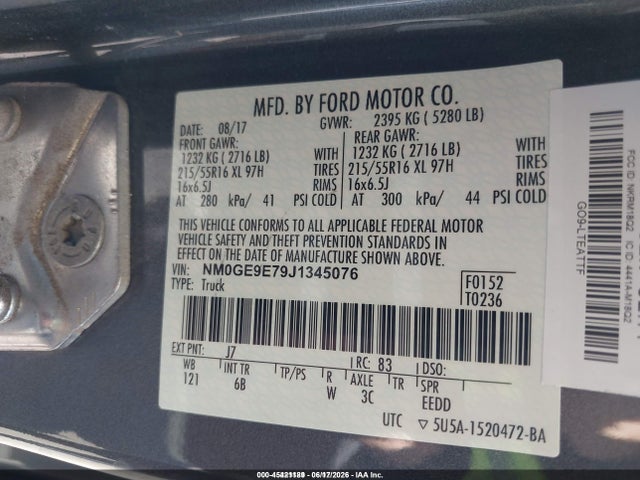 Ford Transit Connect Xl 2018 NM0GE9E79J1345076 Image 9
