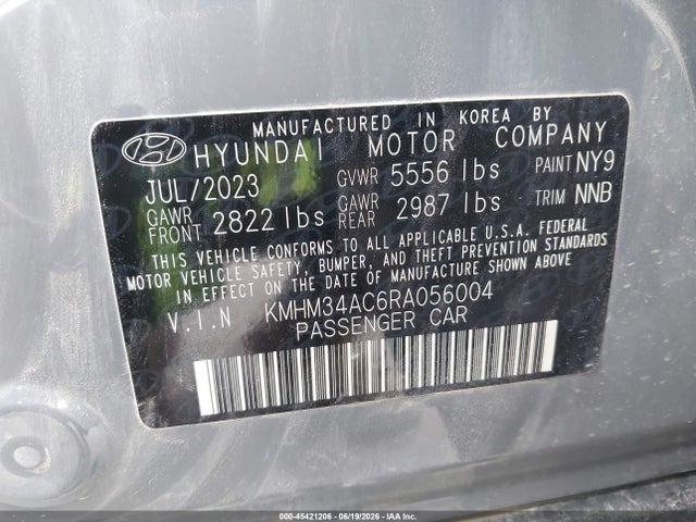 Hyundai Ioniq 6 Sel 2024 KMHM34AC6RA056004 Image 9
