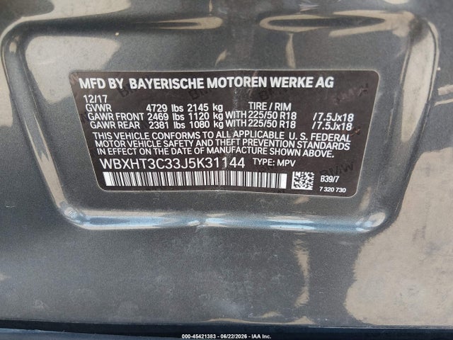 WBXHT3C33J5K31144 BMW X1 Xdrive28i