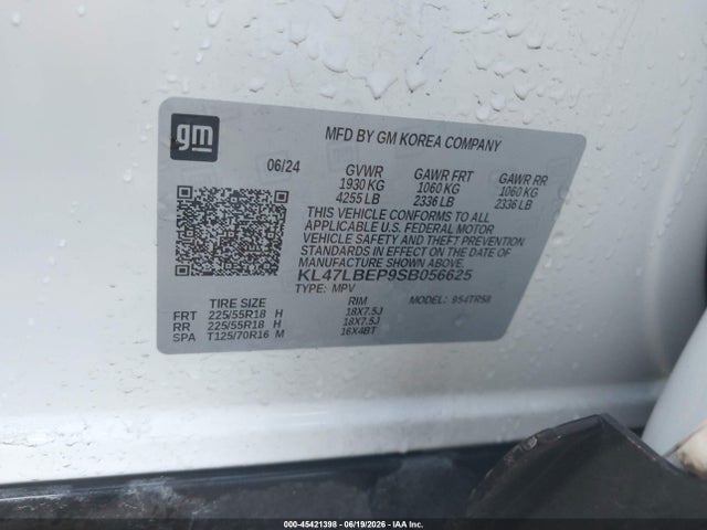 Продаж на аукціоні авто 2025 Buick Envista Sport Touring Fwd, vin: KL47LBEP9SB056625, номер лоту: 45421398