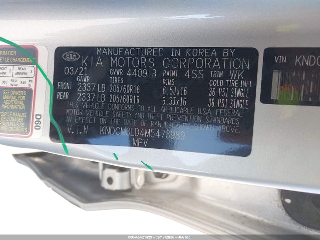 KNDCM3LD4M5473989 KIA Niro Plug-in Hybrid Lxs
