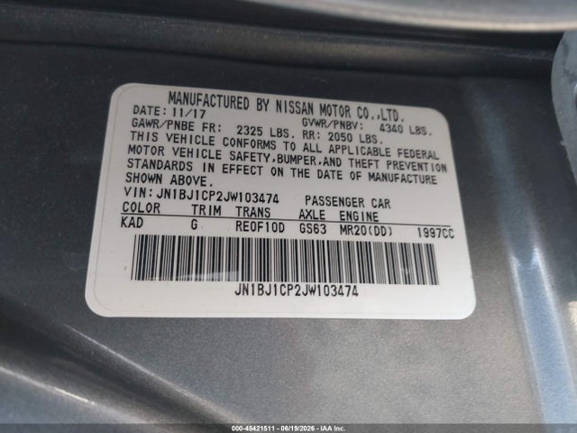 JN1BJ1CP2JW103474 Nissan Rogue Sport S