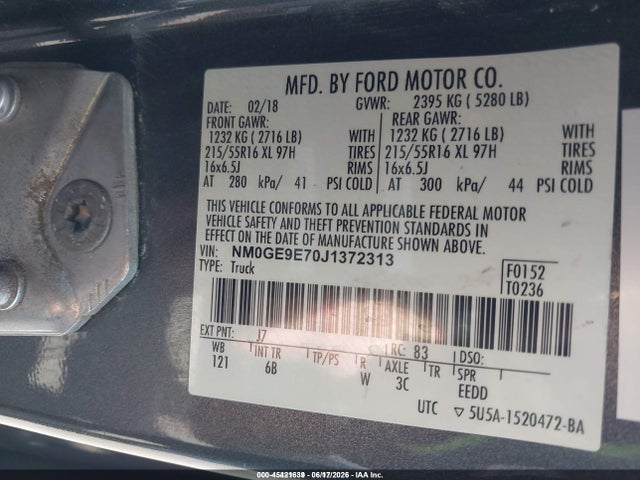 Ford Transit Connect Xl 2018 NM0GE9E70J1372313 Image 9