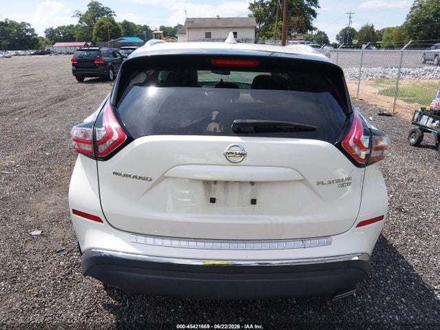 2018 Nissan Murano Platinum მანქანა იყიდება აუქციონზე, vin: 5N1AZ2MH4JN198829, აუქციონის ნომერი: 45421669