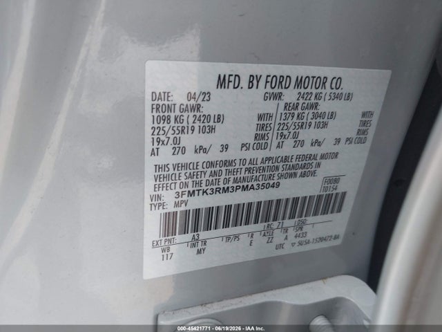 Ford Mustang Mach-e Premium 2023 3FMTK3RM3PMA35049 Image 9