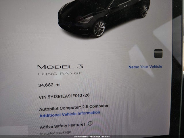 Tesla Model 3 Long Range/mid Range 2018 5YJ3E1EA9JF010728 Image 16