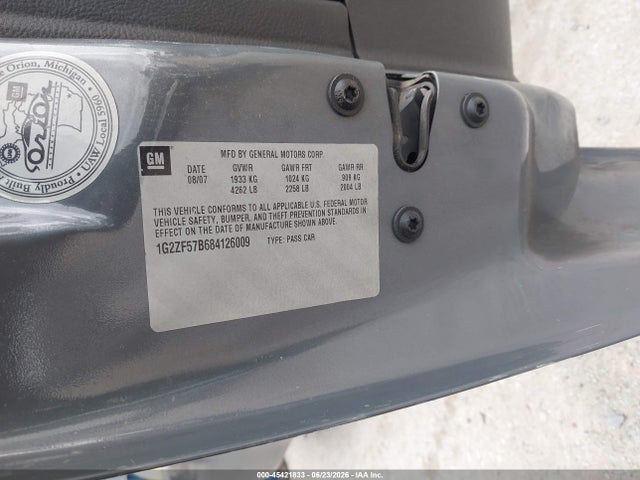 Auction sale of the 2008 Pontiac G6 Value Leader, vin: 1G2ZF57B684126009, lot number: 45421833