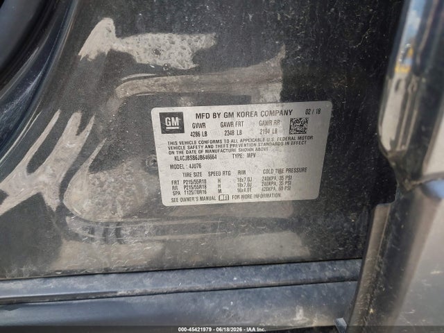 Aukcja sprzedaży 2018 Buick Encore, vin: KL4CJBSB6JB646664, numer aukcji: 45421979