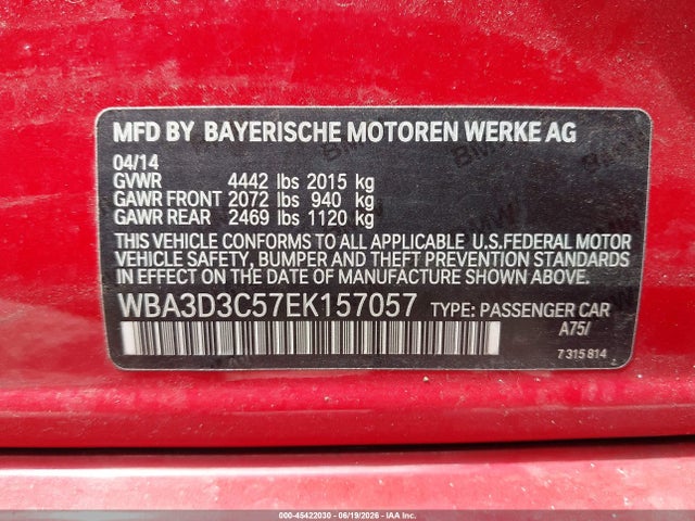WBA3D3C57EK157057 BMW 328D