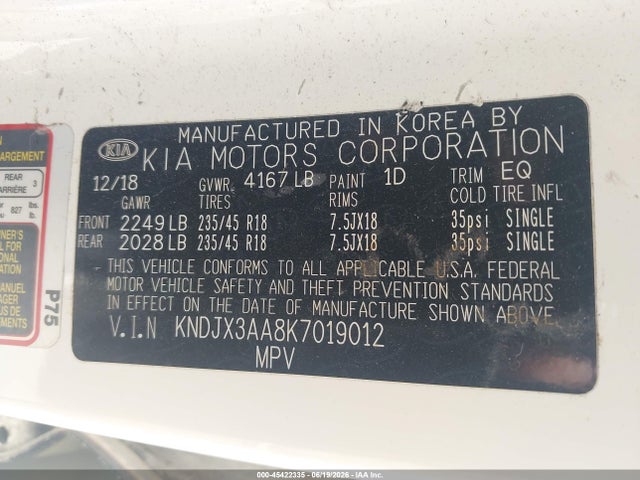 KIA Soul ! 2019 KNDJX3AA8K7019012 Image 9