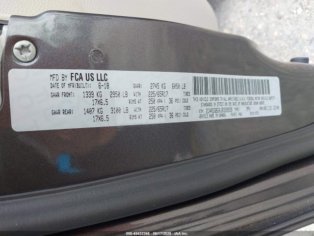 Продаж на аукціоні авто 2018 Dodge Grand Caravan Se, vin: 2C4RDGBG0JR339928, номер лоту: 45422366