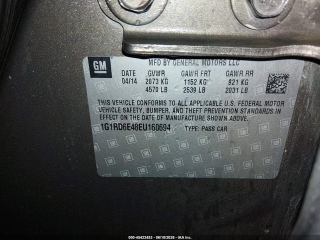 Chevrolet Volt 2014 1G1RD6E48EU160694 Image 8