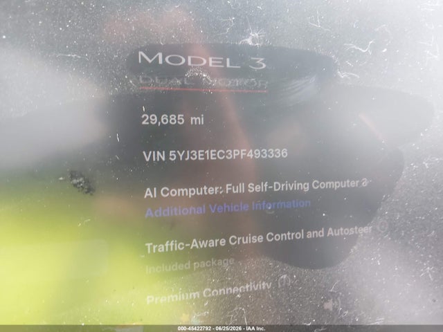 Продажа на аукционе авто 2023 Tesla Model 3 Performance Dual Motor All-wheel Drive, vin: 5YJ3E1EC3PF493336, номер лота: 45422792