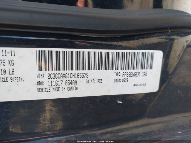 Продажа на аукционе авто 2012 Chrysler 300, vin: 2C3CCAAG1CH165579, номер лота: 45423041