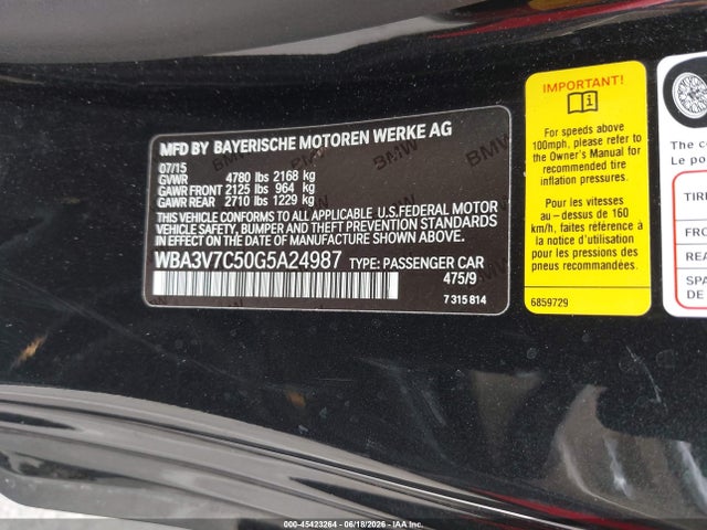 Продаж на аукціоні авто 2016 Bmw 428i, vin: WBA3V7C50G5A24987, номер лоту: 45423264