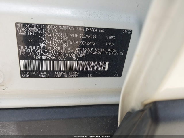 Toyota Rav4 Xle Premium 2021 2T3C1RFV7MW116072 Image 9