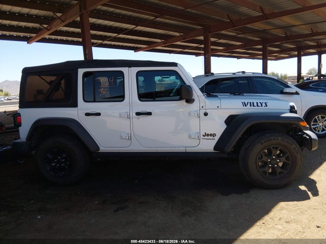 2021 Jeep Wrangler Unlimited Willys Sport 4x4 მანქანა იყიდება აუქციონზე, vin: 1C4HJXDN7MW817340, აუქციონის ნომერი: 45423433
