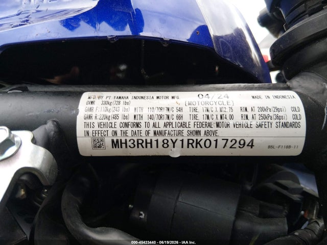 Yamaha Yzfr3 A 2024 MH3RH18Y1RK017294 Image 10