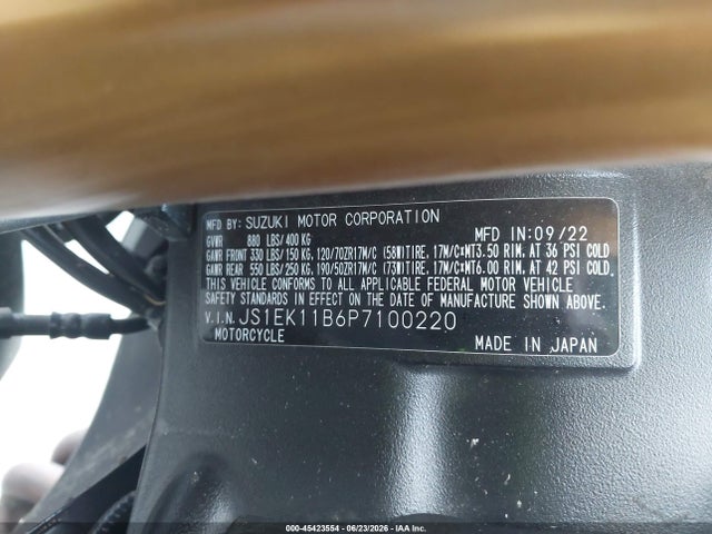 Suzuki Gsx-s1000 A 2023 JS1EK11B6P7100220 Image 10
