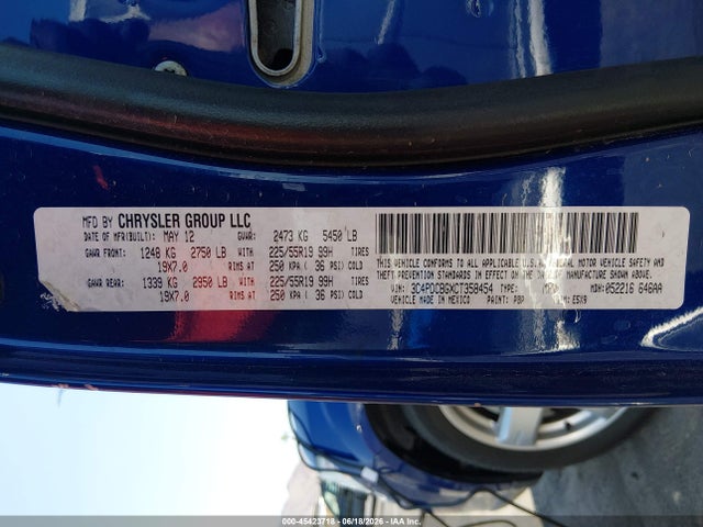 Продаж на аукціоні авто 2012 Dodge Journey Sxt, vin: 3C4PDCBGXCT358454, номер лоту: 45423718