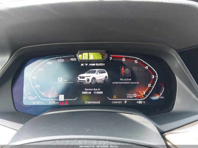 45423770 :رقم المزاد ، 5UXCX6C02L9C38182 vin ، 2020 Bmw X7 M50i مزاد بيع