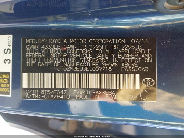 Toyota Prius V Two 2014 JTDZN3EU3EJ009718 Image 9