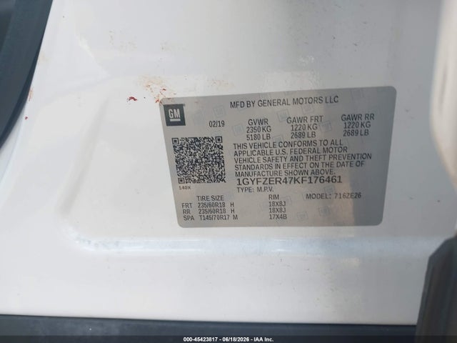 Aukcja sprzedaży 2019 Cadillac Xt4 Sport, vin: 1GYFZER47KF176461, numer aukcji: 45423817