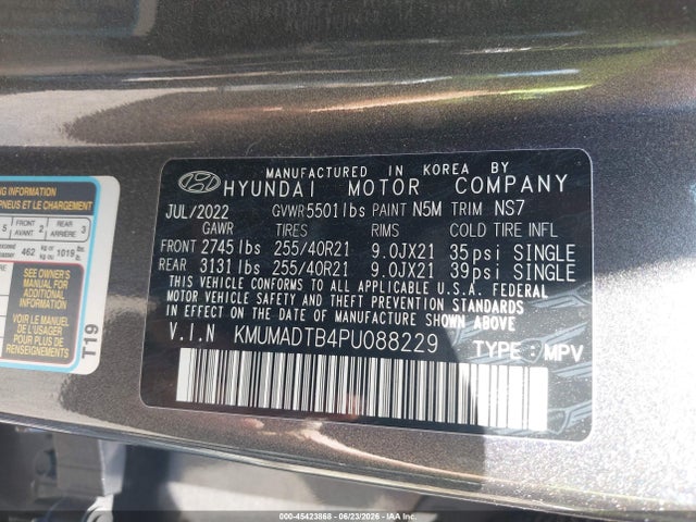 Продажа на аукционе авто 2023 Genesis Gv70 2.5t Awd, vin: KMUMADTB4PU088229, номер лота: 45423868