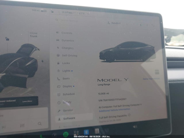 45424144 :رقم المزاد ، 7SAYGDED7TF542867 vin ، 2026 Tesla Model Y Premium Rear-wheel Drive/rear-wheel Drive مزاد بيع