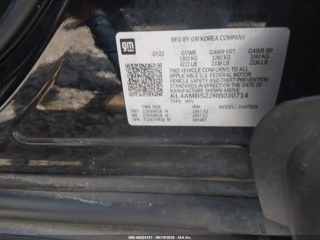 Aukcja sprzedaży 2024 Buick Encore Gx Preferred Fwd, vin: KL4AMBS22RB030714, numer aukcji: 45424181