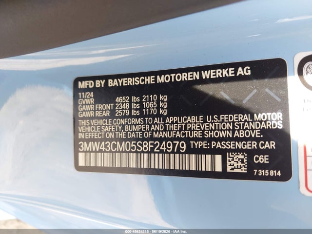 BMW M240 I 2025 3MW43CM05S8F24979 Image 9