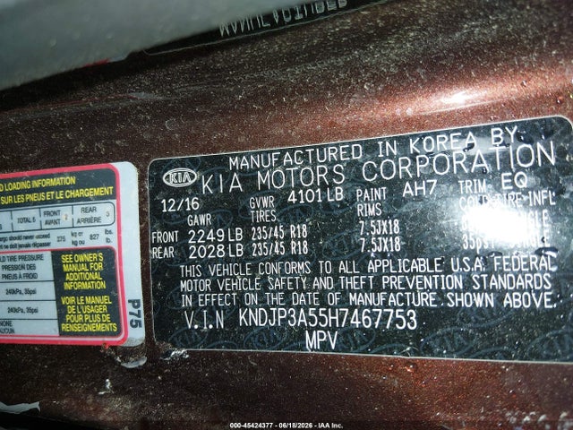 KNDJP3A55H7467753 KIA SOUL +