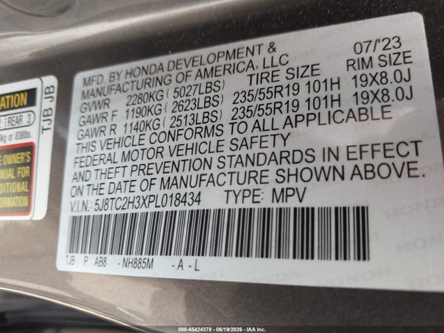 Acura Rdx Standard 2023 5J8TC2H3XPL018434 Image 9