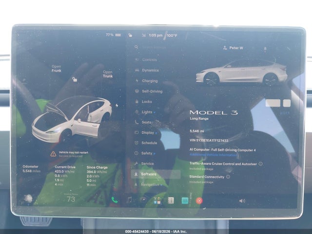 45424430 :رقم المزاد ، 5YJ3E1EA1TF127433 vin ، 2026 Tesla Model 3 Premium Rear-wheel Drive/rear-wheel Drive مزاد بيع
