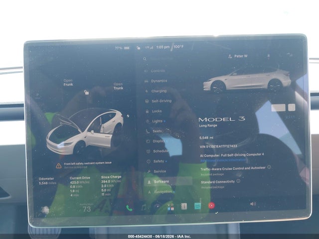 45424430 :رقم المزاد ، 5YJ3E1EA1TF127433 vin ، 2026 Tesla Model 3 Premium Rear-wheel Drive/rear-wheel Drive مزاد بيع