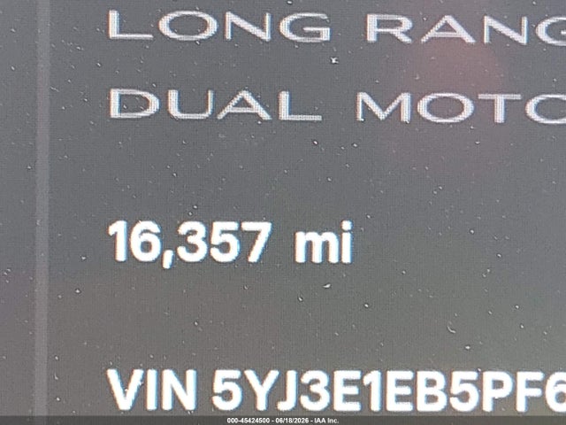 Продажа на аукционе авто 2023 Tesla Model 3 Long Range Dual Motor All-wheel Drive, vin: 5YJ3E1EB5PF670170, номер лота: 45424500