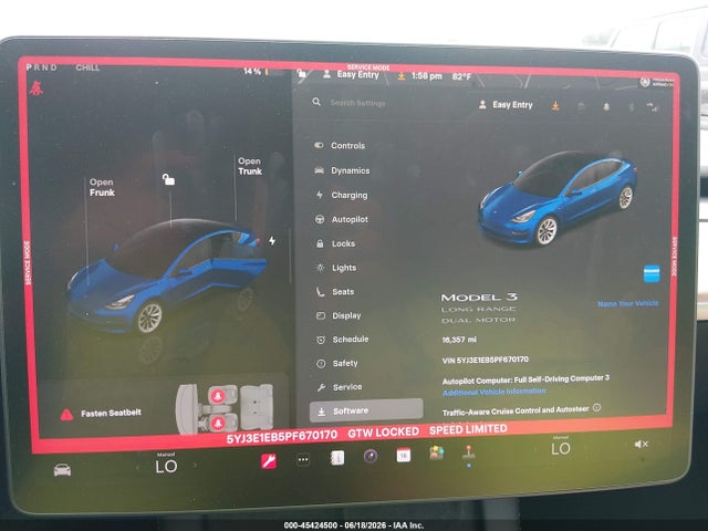 Продажа на аукционе авто 2023 Tesla Model 3 Long Range Dual Motor All-wheel Drive, vin: 5YJ3E1EB5PF670170, номер лота: 45424500