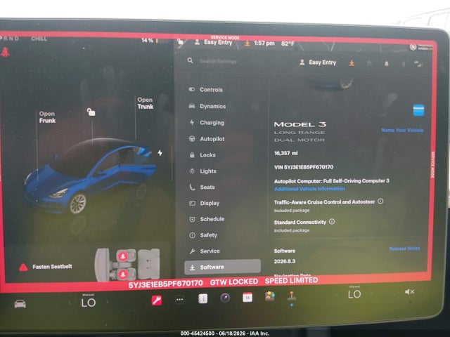 Продажа на аукционе авто 2023 Tesla Model 3 Long Range Dual Motor All-wheel Drive, vin: 5YJ3E1EB5PF670170, номер лота: 45424500