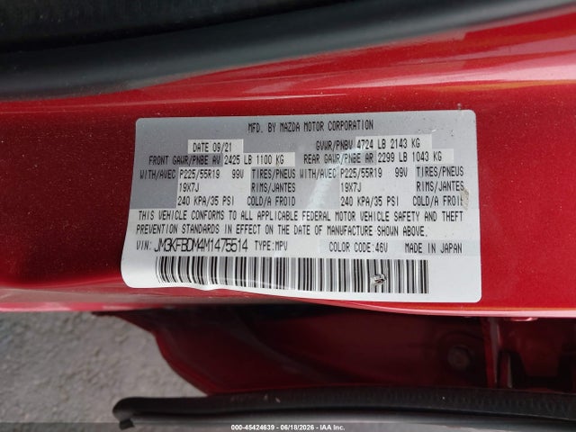 JM3KFBDM4M1475514 Mazda Cx-5 Grand Touring